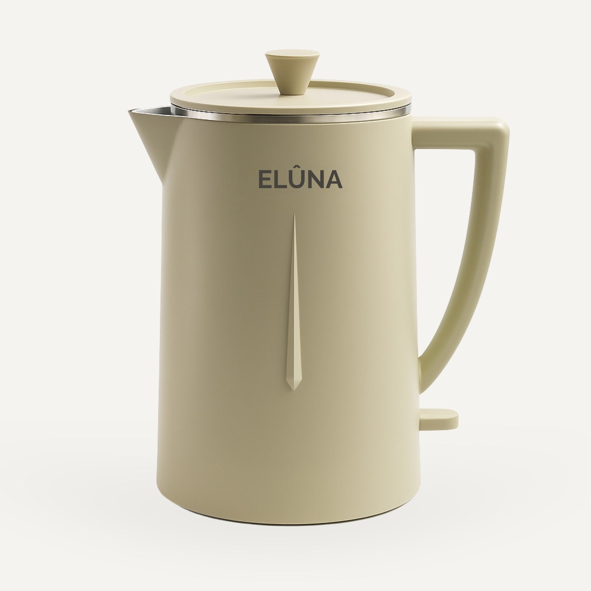 WATERKOKER 1.7L - ELÛNA - Beige stille waterkoker 1 liter Japandi design | Energiezuinig elektrische waterkoker BPA - vrij RVS binnenkant
