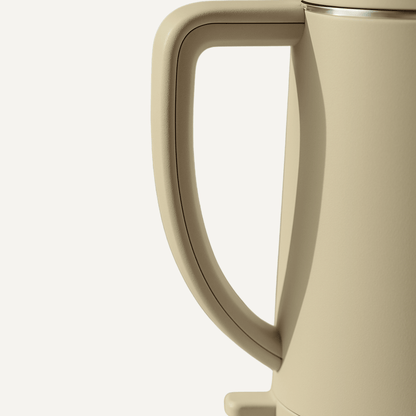 WATERKOKER 1.7L - ELÛNA - Beige stille waterkoker 1 liter Japandi design | Energiezuinig elektrische waterkoker BPA - vrij RVS binnenkant